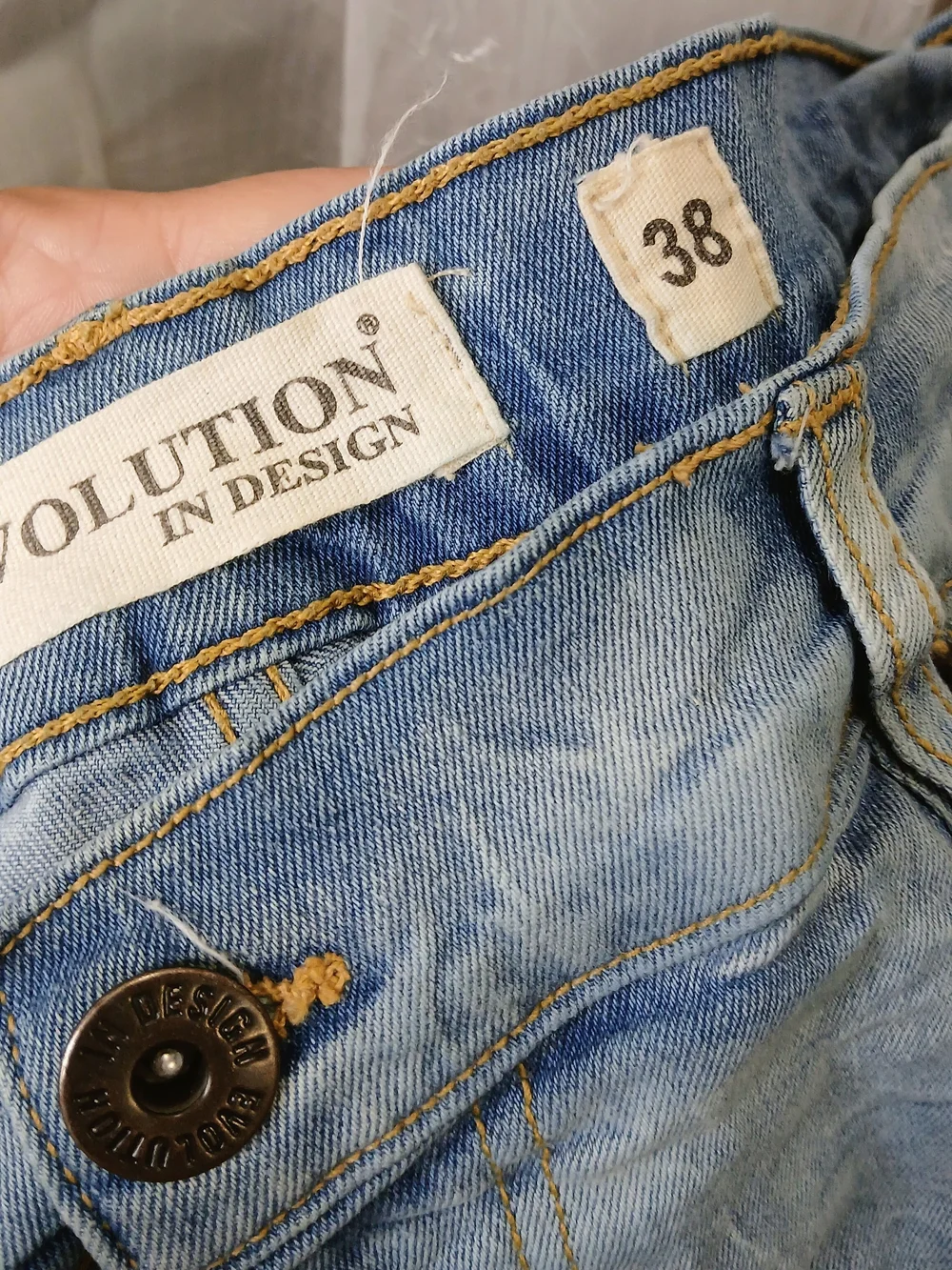 Revolution Light Blue Distressed Men’s Denim Shorts